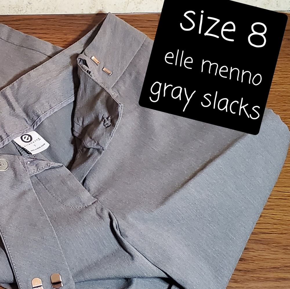 Size 8 Elle Menno Gray Slacks